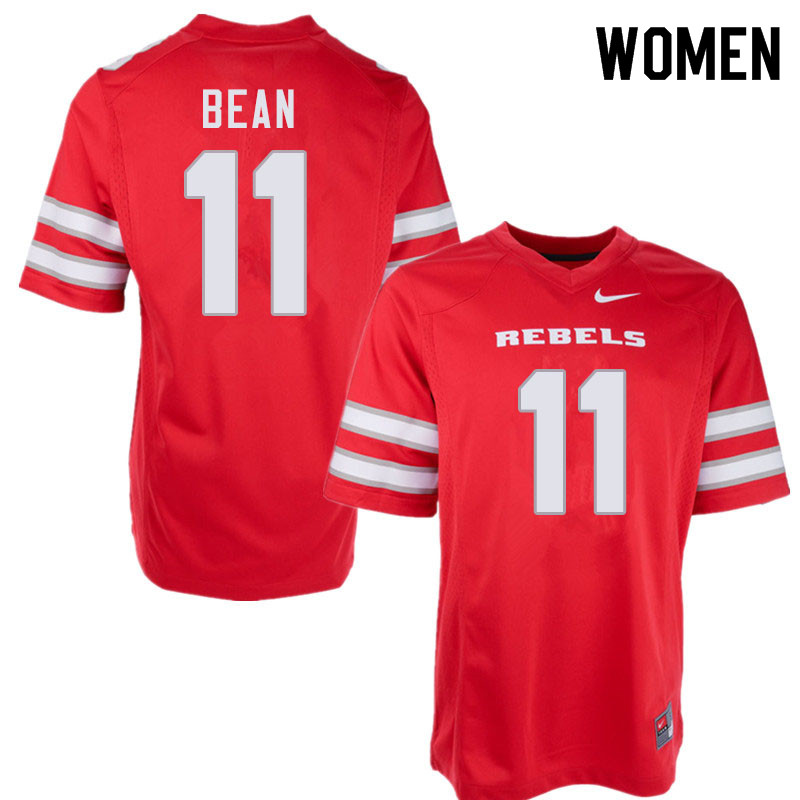Women #11 Noah Bean UNLV Rebels College Football Jerseys Sale-Red - Click Image to Close